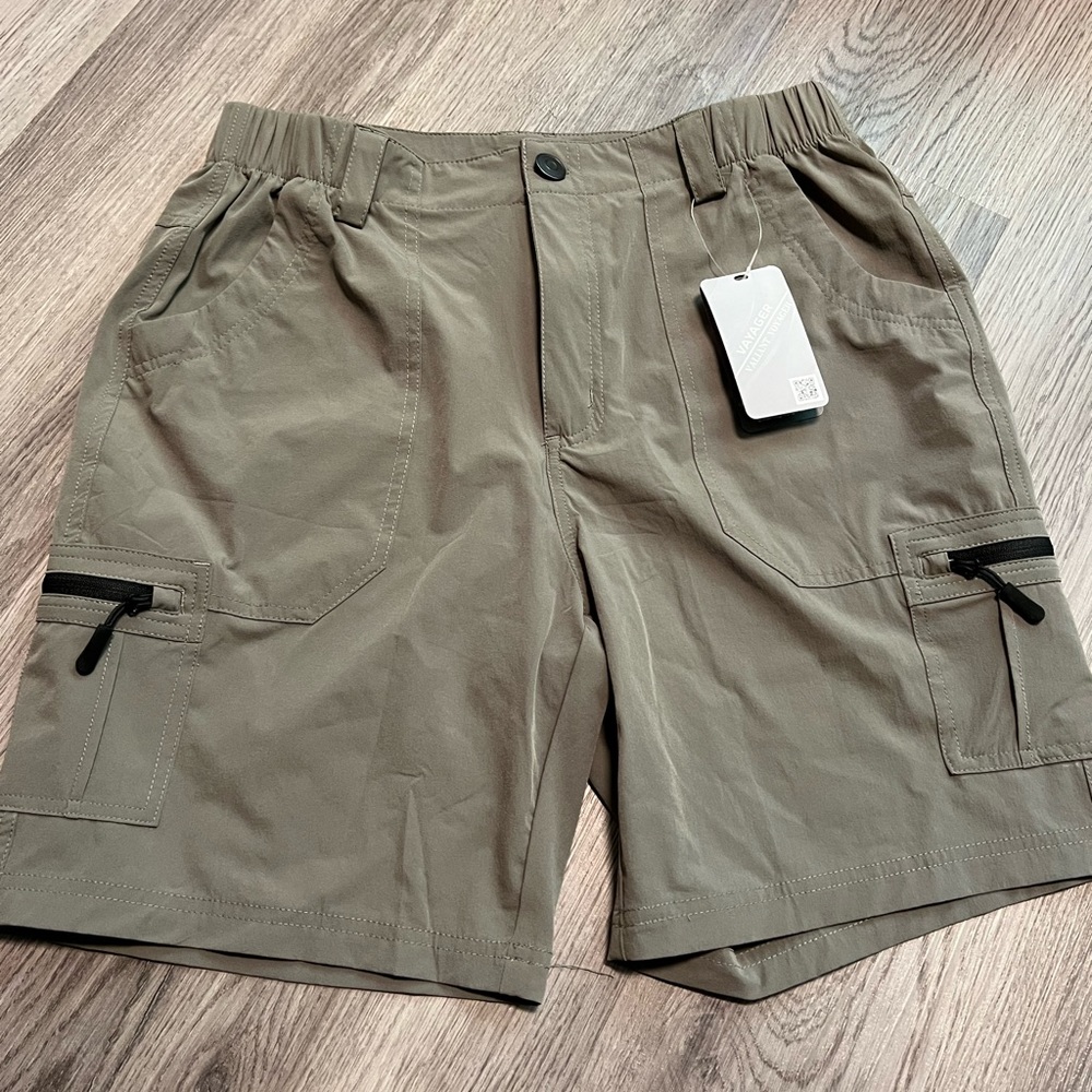 VAYAGER Cargo Shorts Green Lightweight Multi Pocket Outdoor Mens Sz M q30